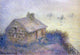 Claude Oscar Monet Customs House at Varengeville in the Fog (Blue Effect)- Print