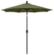 7.5' Bronze Push-Button Tilt Crank Lift Aluminum Umbrella, Olefin, Terrace Fern
