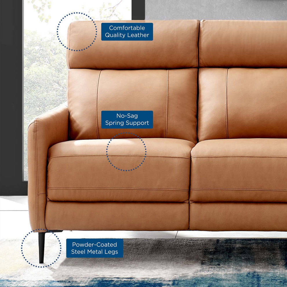 Huxley Leather Sofa Tan