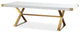 TOV Furniture Adeline White Lacquer Dining Table