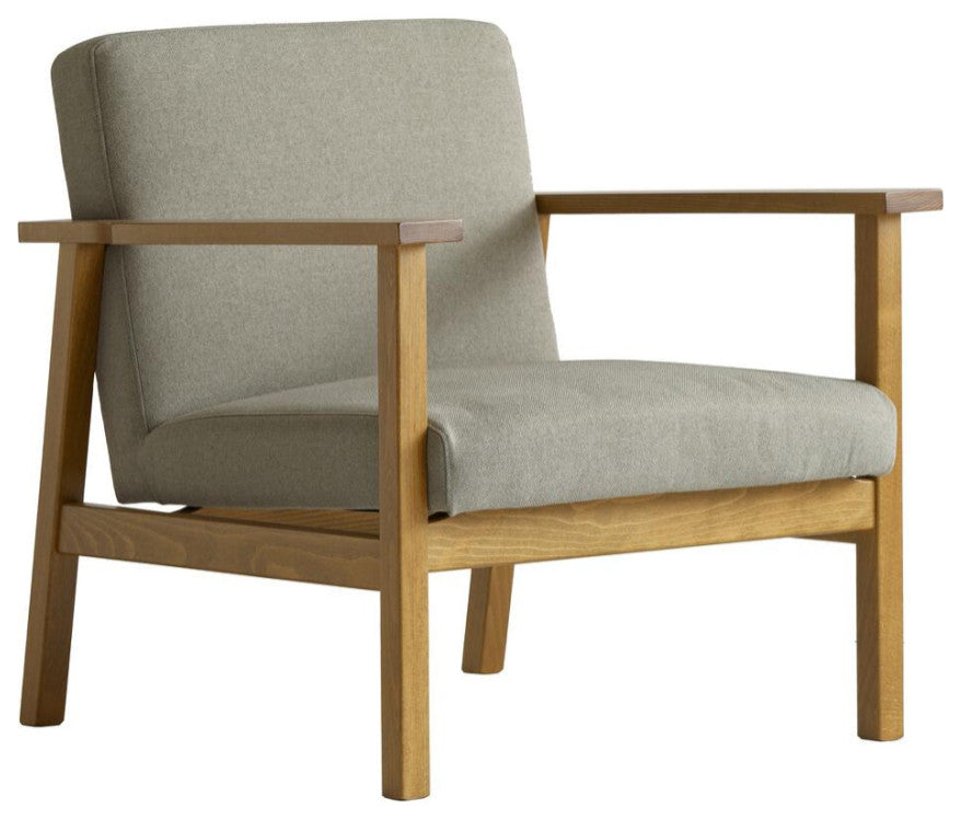 Gray Linen Lounge Armchair, Andrew Martin Cecil