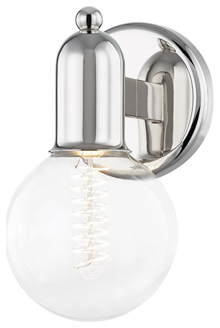 Bryce 1-Light Bath Bracket, Polished Nickel