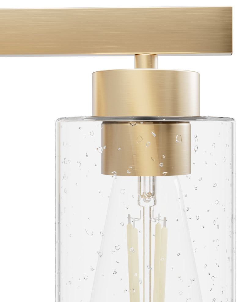 Hartland Alturas Gold With Seeded Glass 3 Light Vanity Wall