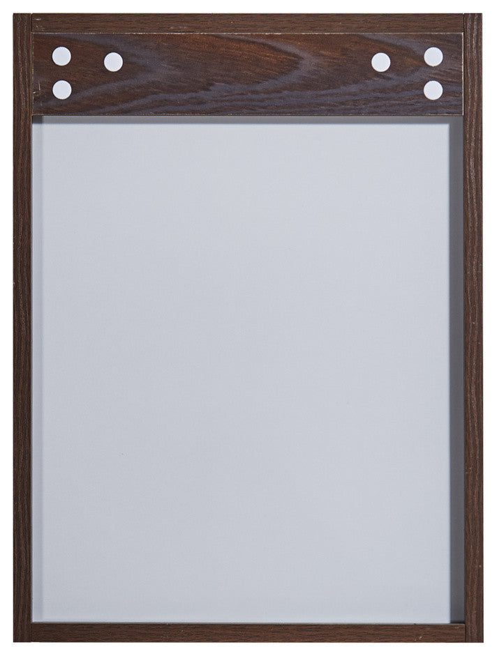 17.7" Medicine Cabinet, Brown Elm Wood Texture Finish