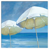 Painted Beach Umbrellas 20x20 Canvas Wall Art