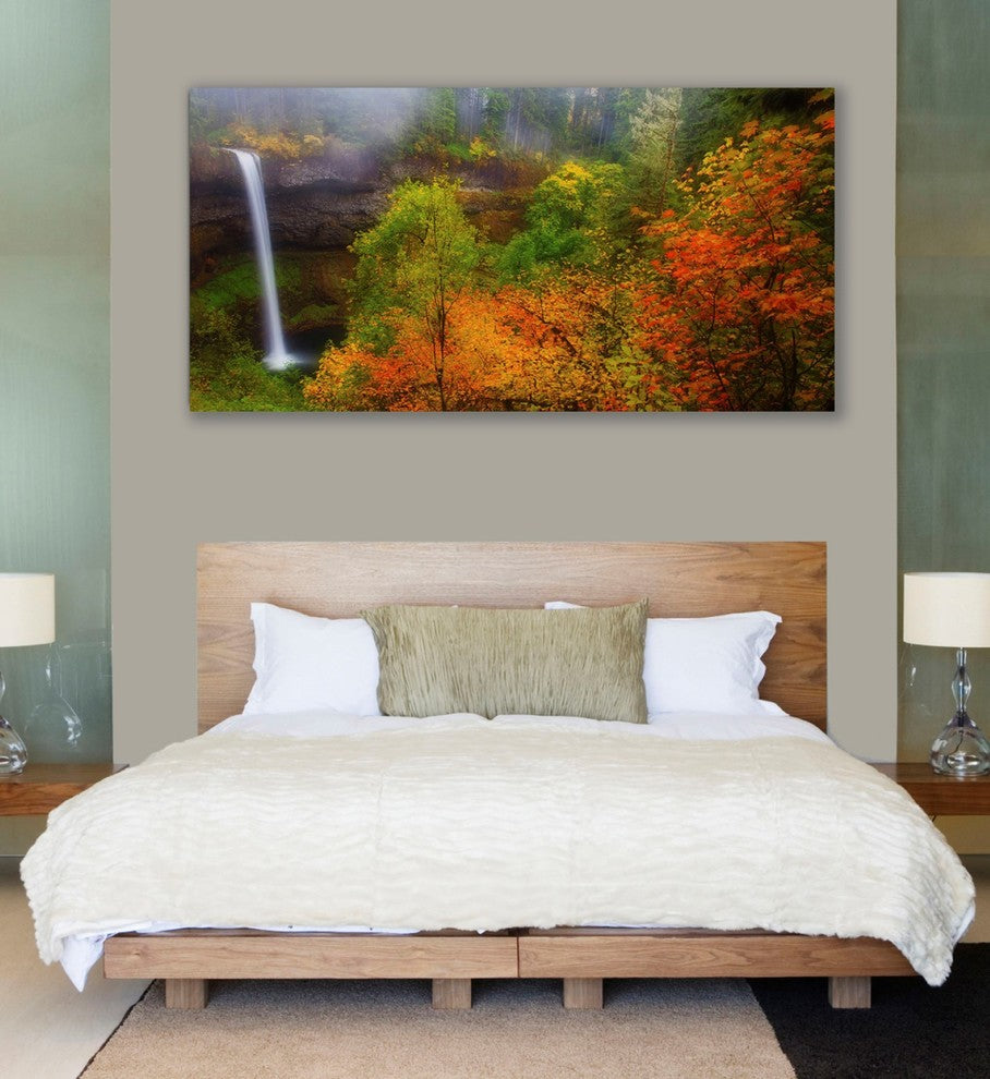 Epic Graffiti "Silver Falls" by Darren White, Giclee Canvas Wall Art, 30"x60"