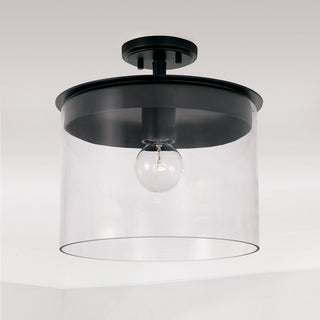 Capital Lighting 246812 Mason 13"W Semi-Flush Ceiling Fixture / - Matte Black