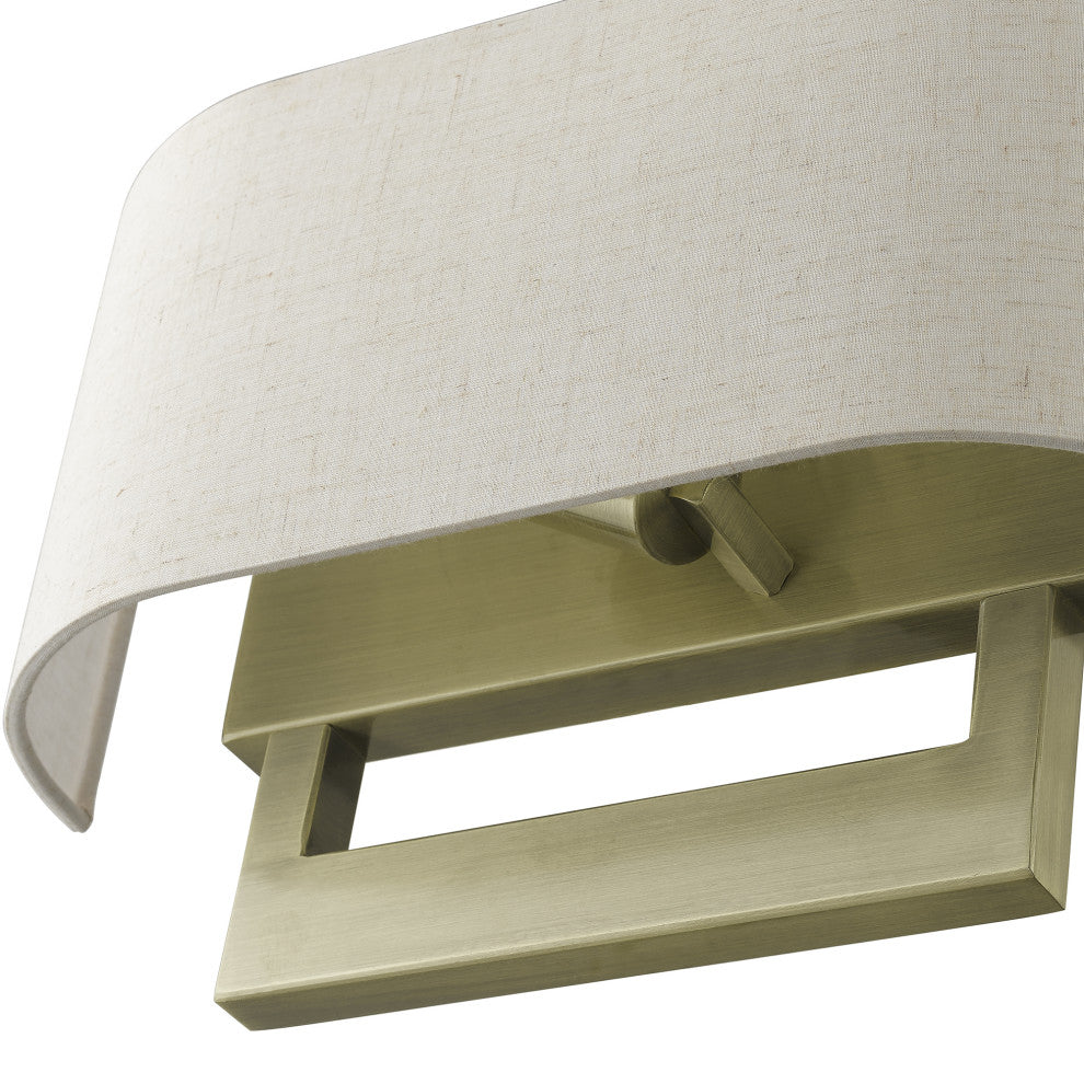Livex Lighting Wall Sconces 2-Light Antique Brass Large Sconce