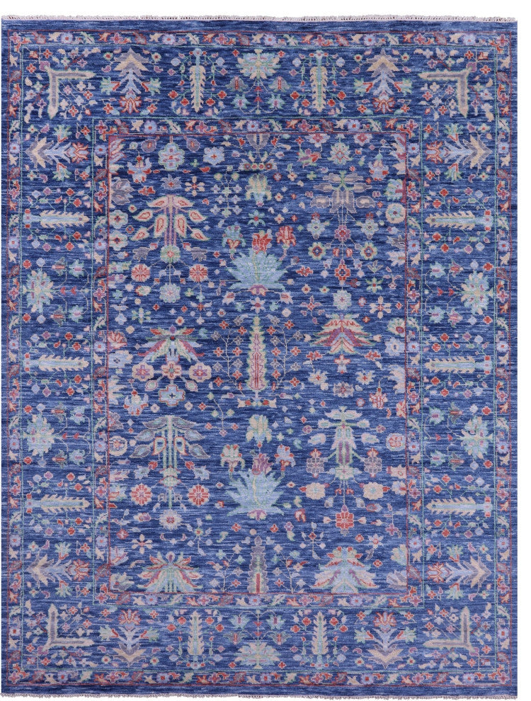 9' 0" X 11' 11" Turkish Oushak Hand-Knotted Wool Rug - Q13290