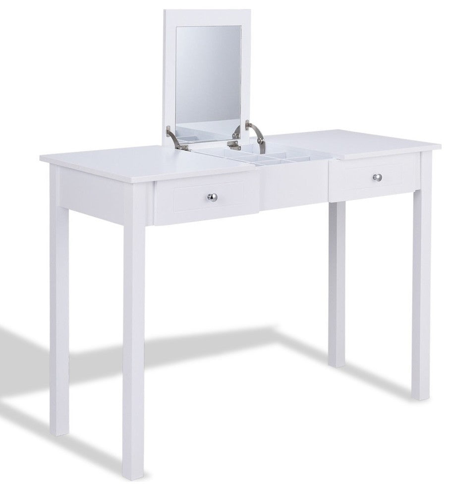 Classic Vanity Dressing Table With 1 Mirror and 2 Drawers