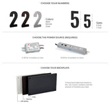 Address Numbers, 7-in. Durable ABS-Polymer, Silver, 3