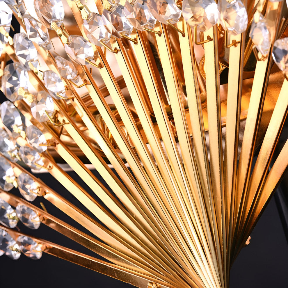 Luxury Golden Crystal Wall Lamp for Bedroom, Living Room, Golden, Cool Light