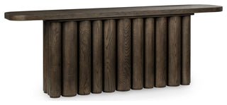 Tiber Oak Solid Wood Console Table, Toasted Brown