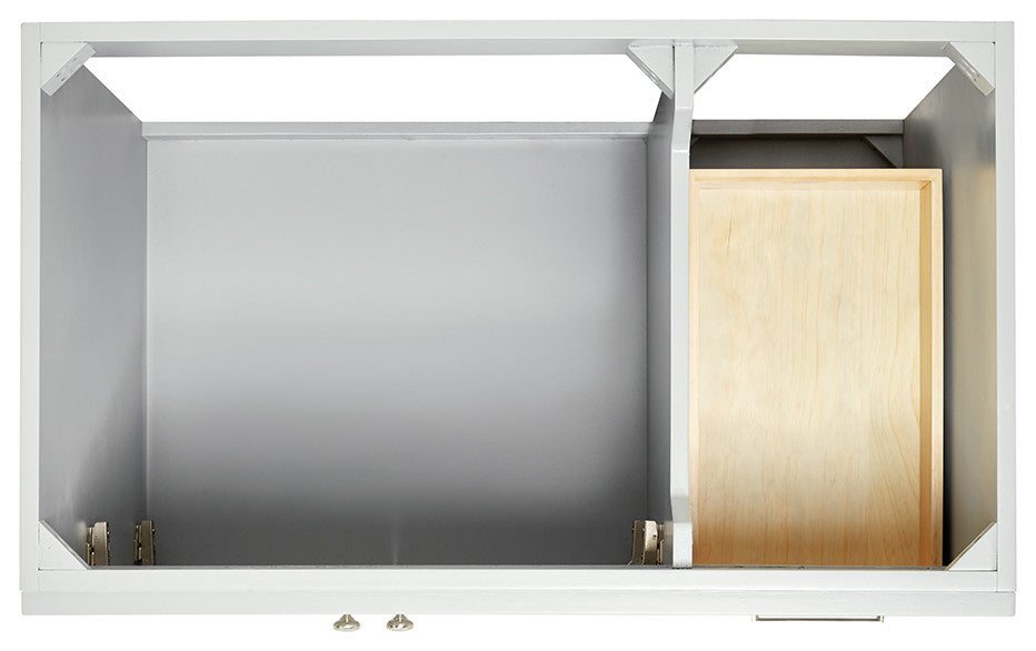 Ariel Hamlet 37" Left Oval Sink Bath Vanity White Quartz Grey