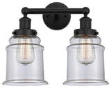 Innovations 616-2W-BK-G182 Canton 2 Light Bath Vanity Light, Matte Black