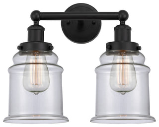 Innovations 616-2W-BK-G182 Canton 2 Light Bath Vanity Light, Matte Black