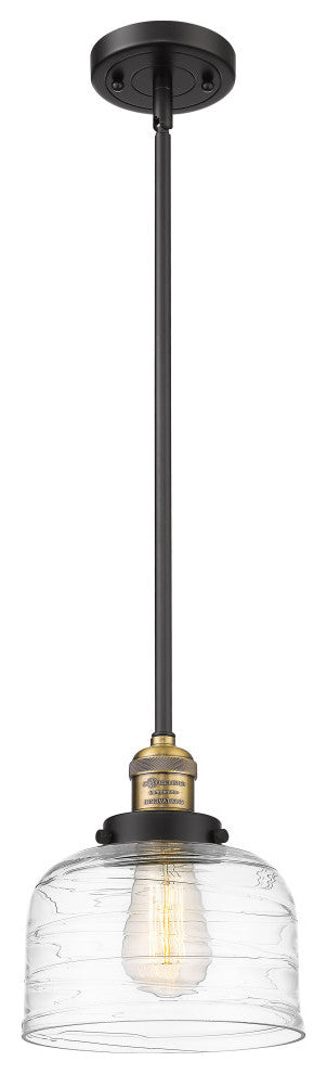 Innovations Bell LED Large Mini Pendant 201S-BAB-G713-LED, Black Antique Brass