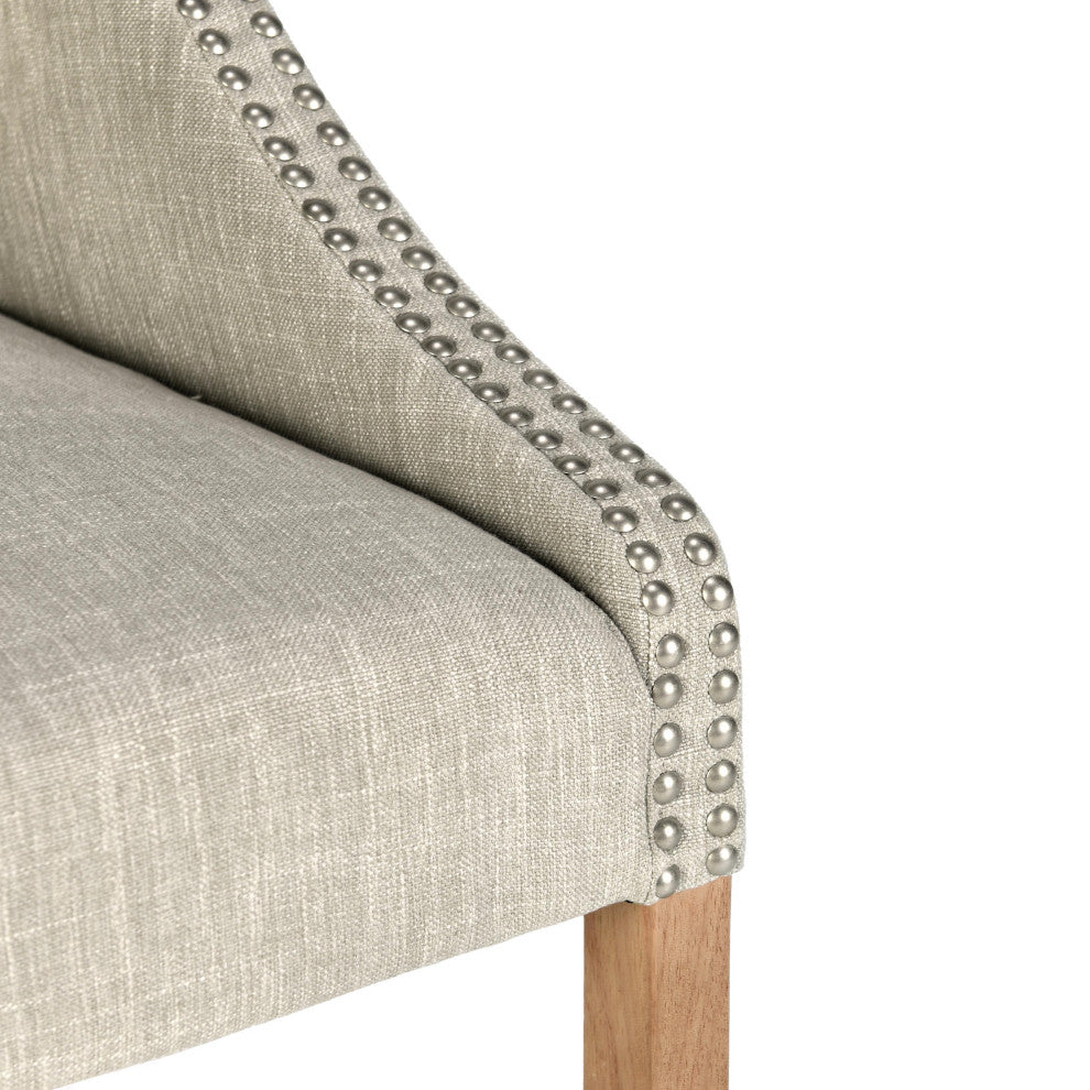 Castaic Stool by Kosas Home, French Beige, Bar Height
