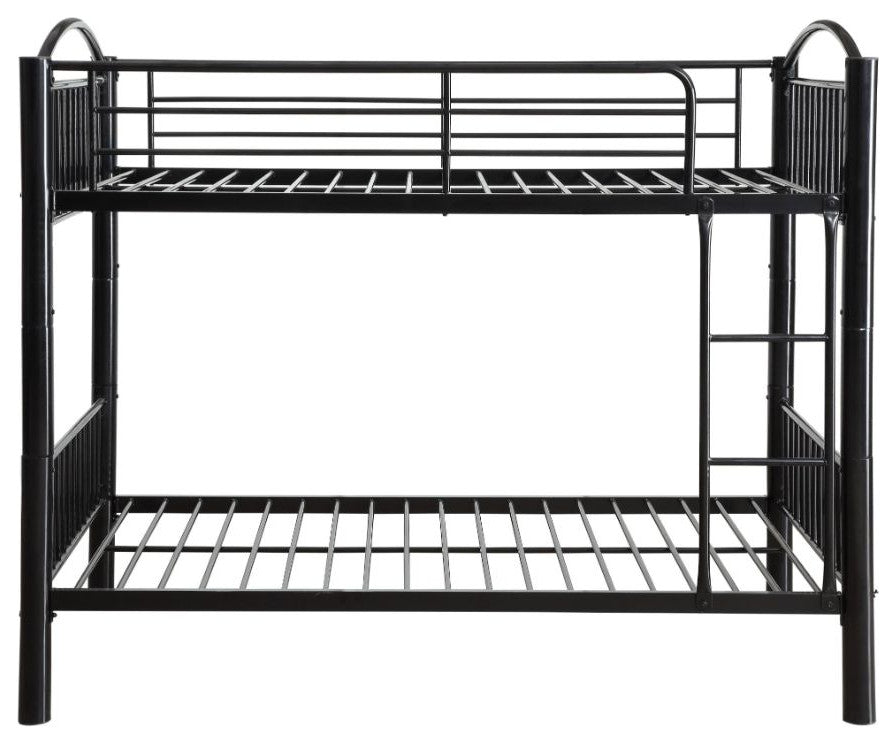 Logan Metal Bunk Bed, Black, Twin/Twin