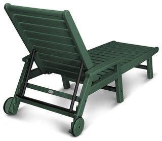 POLYWOOD Signature Chaise With Wheels, Green