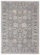 Weave & Wander Sybil Transitional Oriental Style Rug, Charcoal/Bone White, 9' X