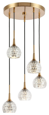 Woodbridge Lighting Bristol Cluster Pendant, Mercury Ball