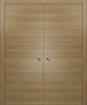 Sliding Double Pocket Closet Doors 72 x 80 | Planum 0010 Honey Ash