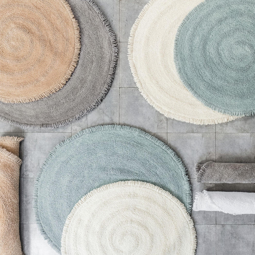 Hartley Machine Tufted Bath Mat, Beige, 30"x30"