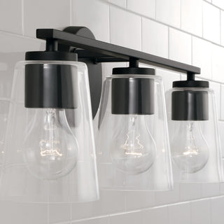 Capital Lighting 148631-537 Portman 3 Light 25"W Vanity Light - Matte Black