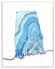 Stupell Industries Alabama Agate Blue US State Design, 10 x 15