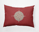14x20" Compass Nautical Decorative Indoor Pillow, Ligonberry Red