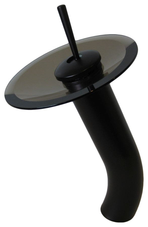 Novatto GF-001ORB-T Vessel Tea Colored Glass Faucet, Oil Rubbed Bronze