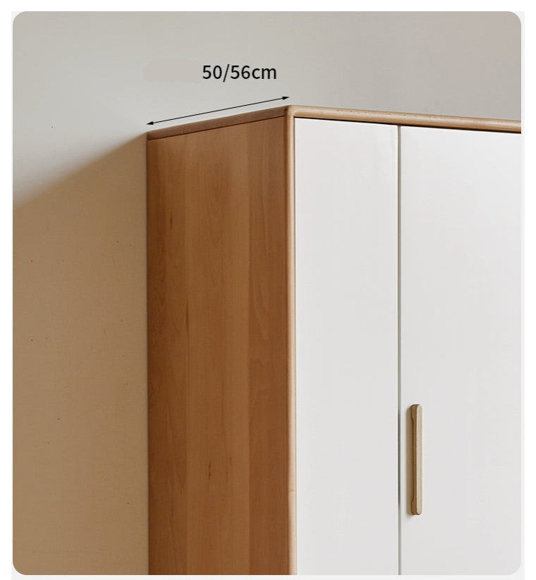 Beech solid wood wardrobe combination, Wardrobe Combination Ad 55.1x22x74.8inch