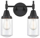 INNOVATIONS LIGHTING 447-2W-BK-G312-LED Caden 2 Light 17 inch Bath Vanity Light