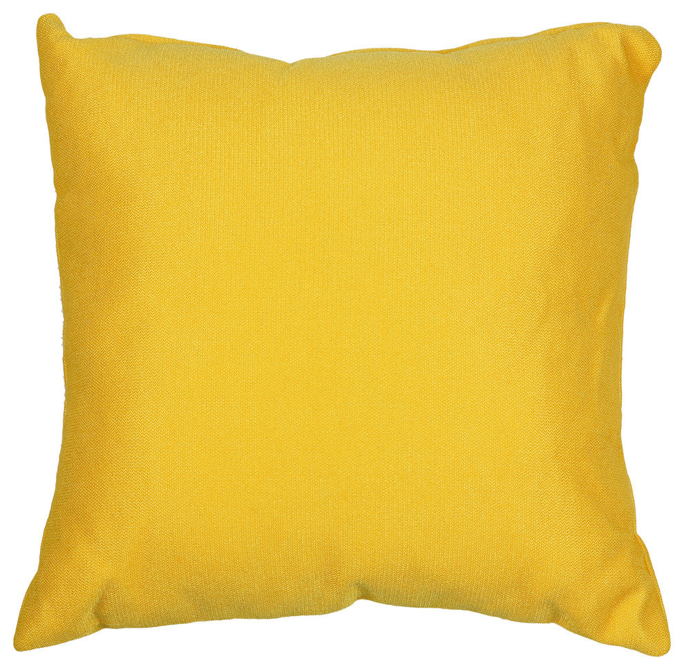 Cortesi Home Aimee Decorative Square Accent Pillow, Yellow