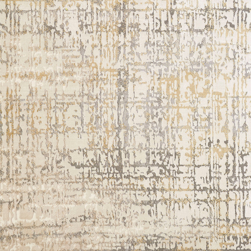 Weave & Wander Vanhorn Distressed Abstract Rug, Beige, 6'7"x9'6"
