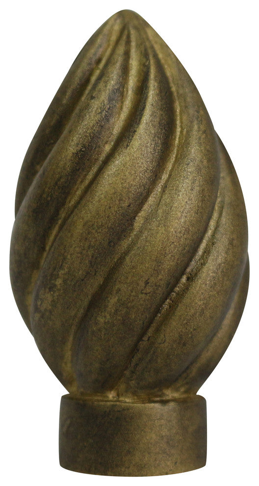 Worcester Finial, 2 3/8" Tall, Antique Gold, Single
