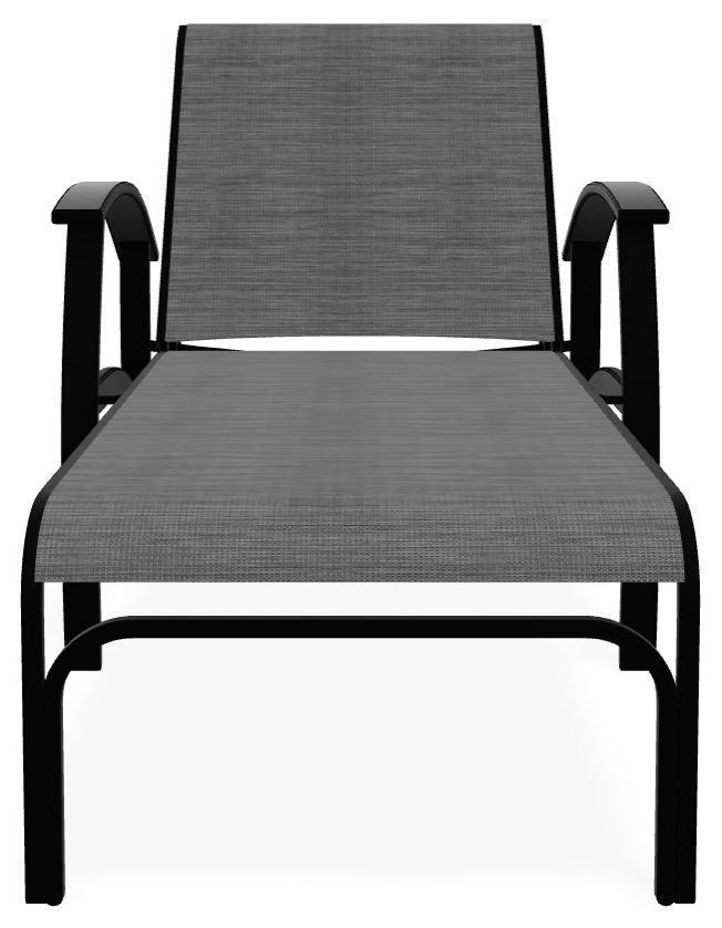 Belle Isle Sling 4-Position Outdoor Chaise Lounge, Collect Charcoal/Black