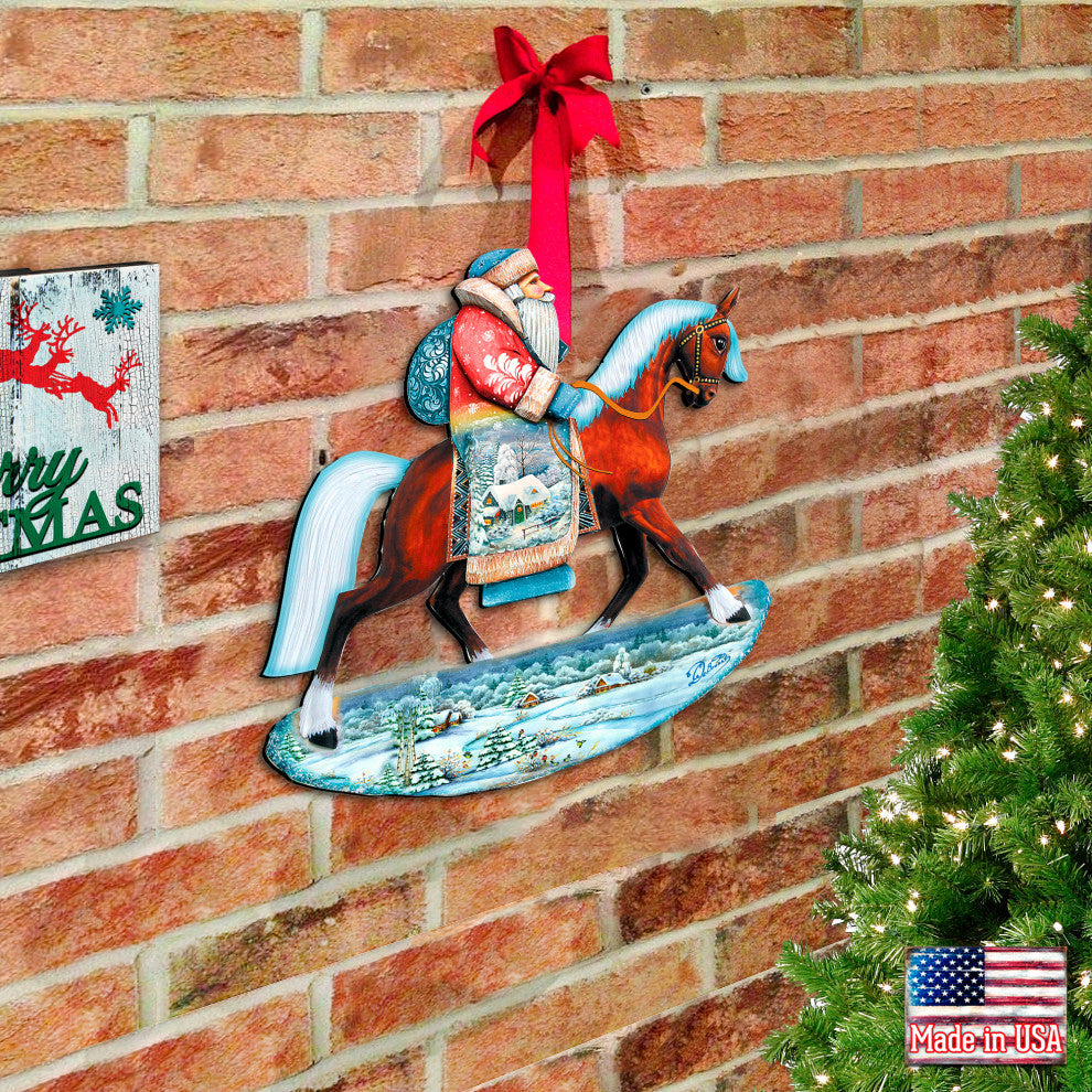 Horsey Santa Door Hanger