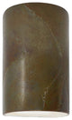 Ambiance, Small Cylinder, Closed Top Wall Sconce, Tierra Red Slate