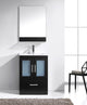 Zola 24" Single Bathroom Vanity Set, Espresso, White Ceramic Countertop