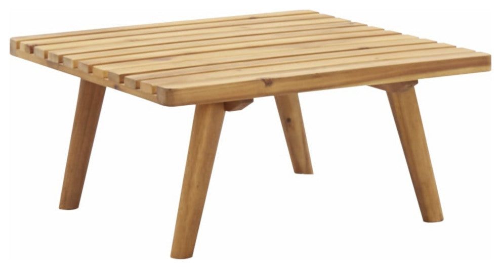vidaXL Garden Footstool With Cushion 23.6"x23.6"x11.4" Solid Acacia Wood