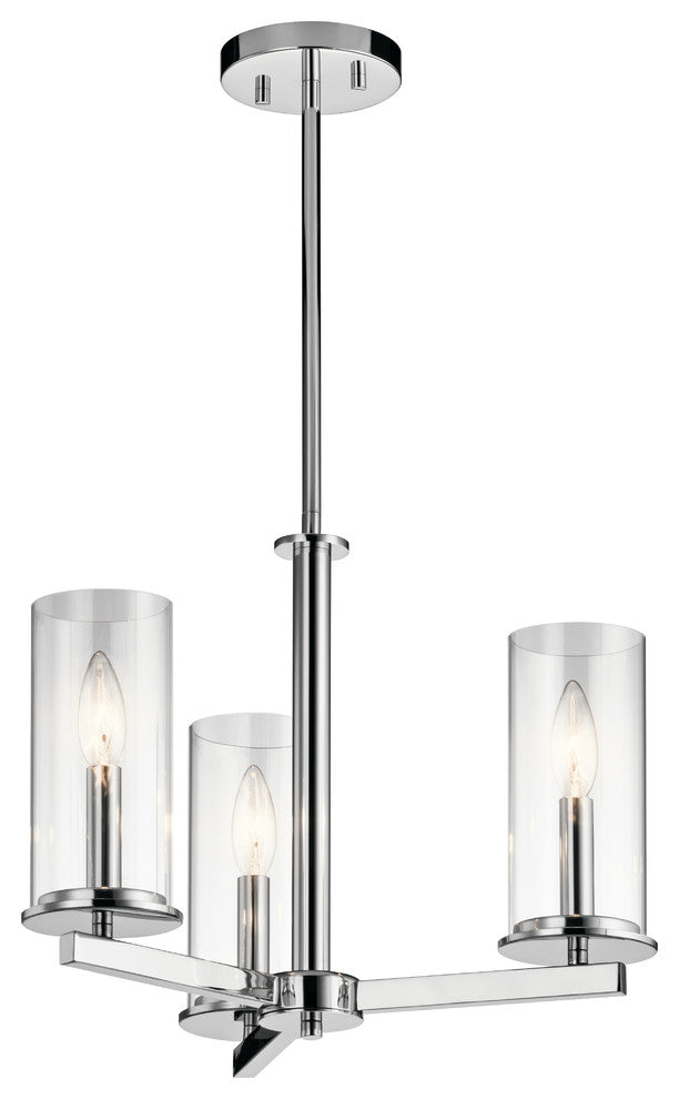 Kichler Crosby Convertible Chandelier, Chrome, 3