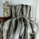 Plutus Gray Chinchilla Faux Fur Handmade Throw, 60"x96"