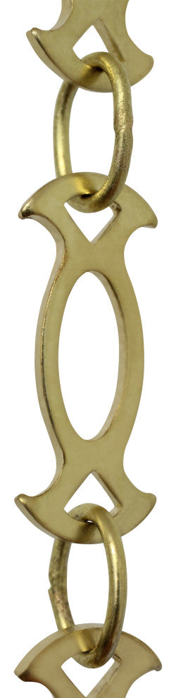 Brass Designer Chandelier Chain, Various Finishes, Acid Dipped, W40