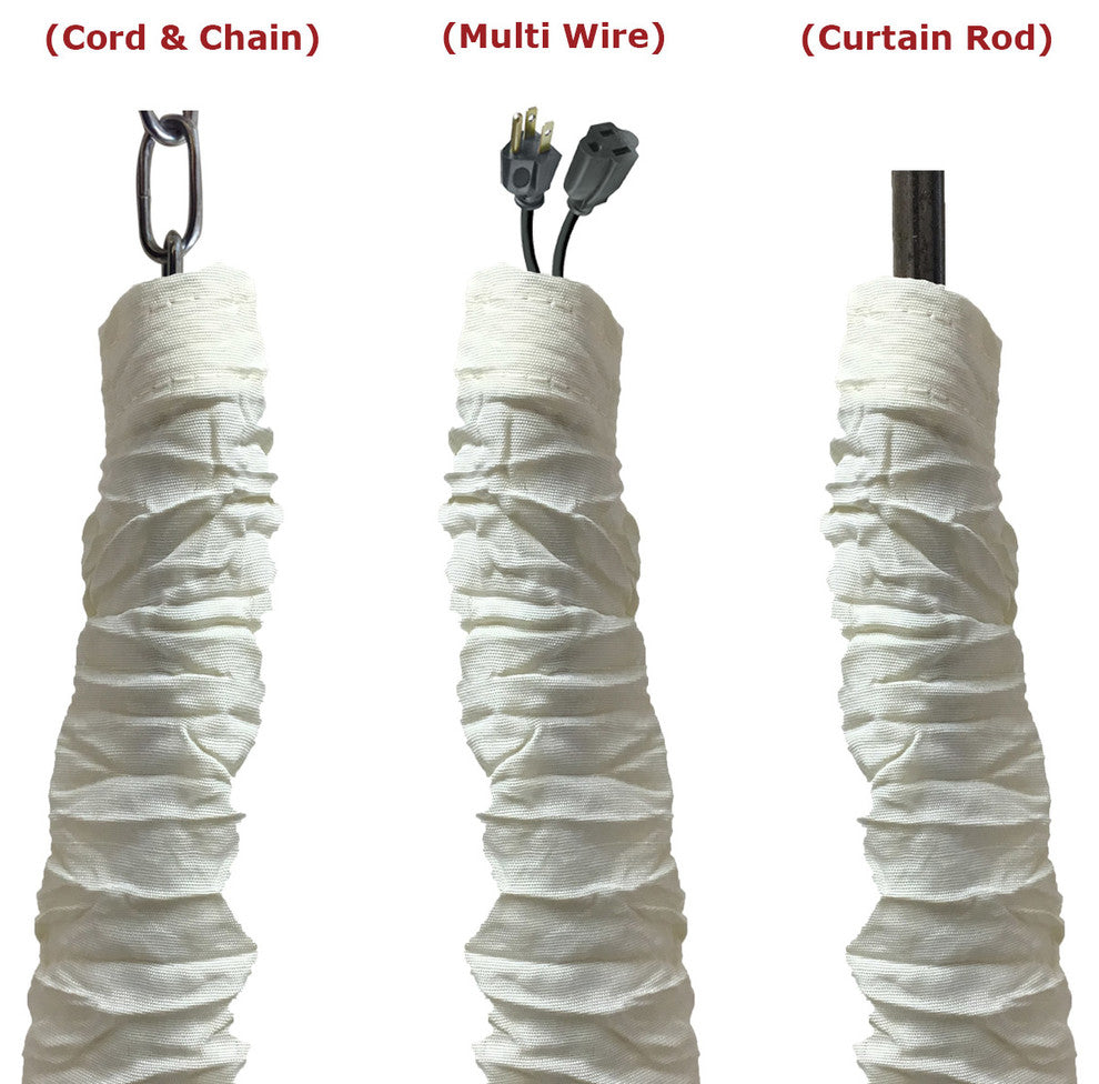 Royal Designs Cord/Chain Cover, 4', Touch Fastener, Eggshell
