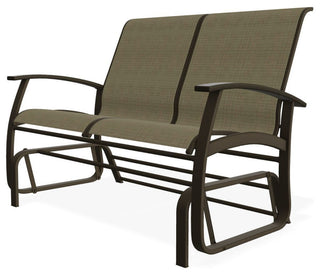 Belle Isle Sling 2-Seat Glider, Elevation Stone/Beachwood