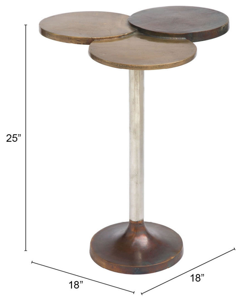 Dundee Accent Table Antique Brass