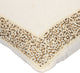 Ivory Decorative Pillow Covers 22"x22" Cotton, Pearl Glitter