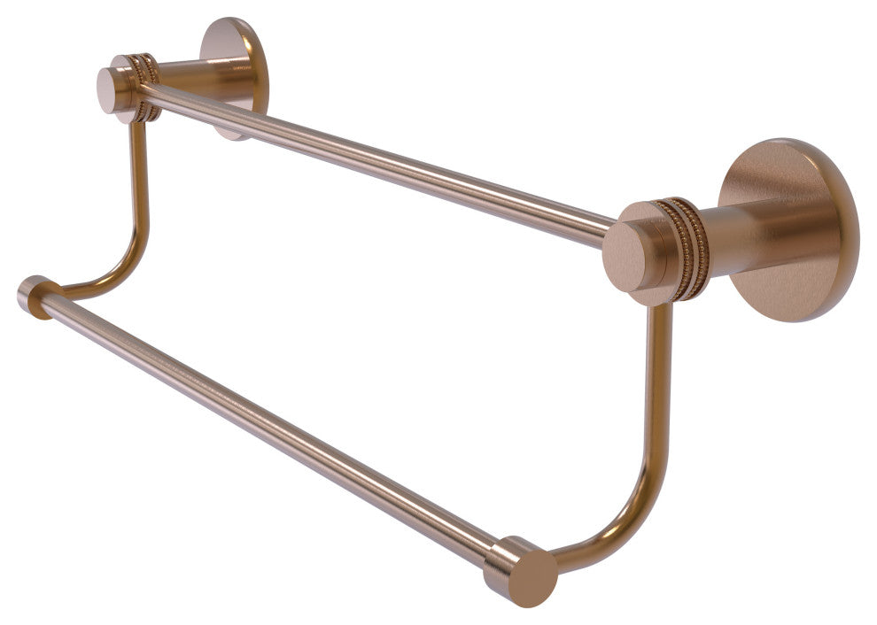 Allied Brass Mercury 36" Double Towel Bar With Dotted Accents, Brushed Bronze